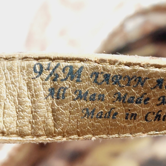 Sam Edelman Taryn Snakeskin Brown Tan High Heel Platform Sandals T703 - Picture 11 of 13